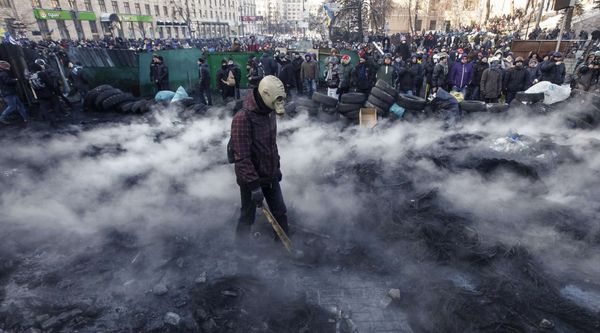Photo from Euromaidan in Kyiv, 2014